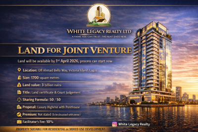 1700 Square Metres, Luxury Highrise with Penthouse, Off Ahmadu Bello Way, Victoria Island (vi), Lagos, Mixed-use Land Joint Venture