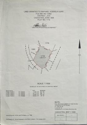 1446 Sqm Residential Plot ,corner Piece, Cofo , Tarred Access Road, Serene and Well Secured Neighborhood, Tarred Road, Jahi, Abuja, Residential Land for Sale