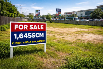 Prime Land Measuring 1645sqm with Cofo, Kudirat Abiola Way, Oregun, Ikeja, Ikeja, Lagos, Commercial Land for Sale