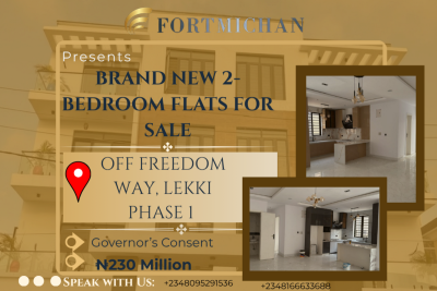 Brand New 2-bedroom Apartments, Off Freedom Way, Lekki Phase 1, Lekki, Lagos, Flat / Apartment for Sale