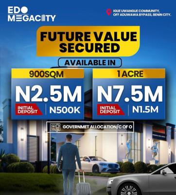 Residential Buy and Build Land in Benin City, Edo Mega City ,benin State, Benin, Oredo, Edo, Residential Land for Sale