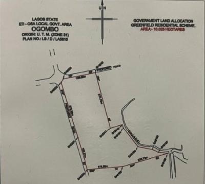 10 Hectares of Bare Land, Behind Eden Garden Estate, Ogombo, Ajah, Lagos, Residential Land for Sale
