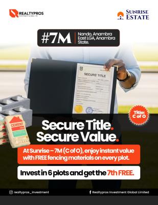 Sunrise Garden Estate, Nando, Anambra East Lga, Njikoka, Anambra, Mixed-use Land for Sale