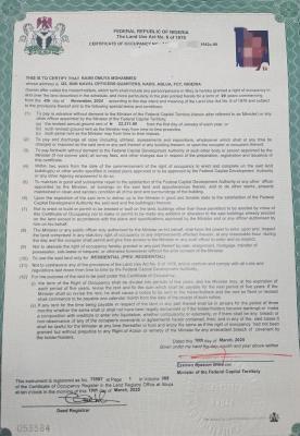 1458sqm Guzape Ii Land, Guzape District, Abuja, Land for Sale