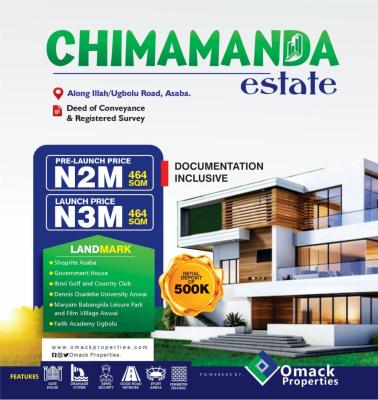 Land with Cofo Very Close to Government House on Prelaunch, Asaba, Delta, Land for Sale
