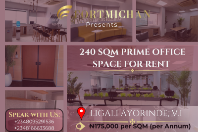 240 Sqm Prime Office Space, Ligali Ayorinde, Victoria Island (vi), Lagos, Office Space for Rent