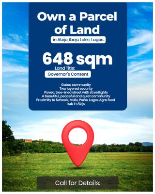 648sqm Land  Gated Estate  Governors Consent, 1 Shalom Park Estate, Abijo, Ibeju-lekki, Abijo, Lekki, Lagos, Residential Land for Sale