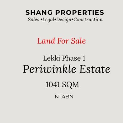 1410sqm Land at Periwinkle Estate Lekki Phase 1, Lekki Phase 1, Lekki, Lagos, Land for Sale