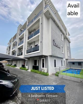 Spacious Well Built 4bedroom Terrace Duplex with Bq , Pool., Off Admiralty Way, Lekki Phase 1, Lekki, Lagos, Terraced Duplex for Rent