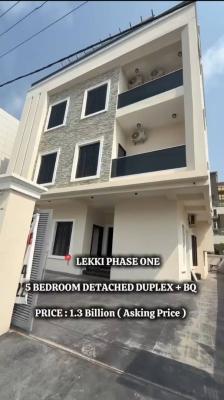 Newly and Spaciously Built Luxury 5 Bedroom Fully Detached Duplex +bq, Lekki Phase 1, Lekki, Lagos, Detached Duplex for Sale