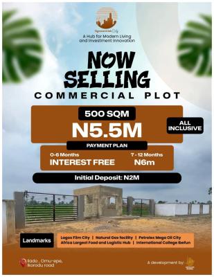 Registered Survey/ Cofo in View, Signature Link City Ilado Omu-epe, Ikorodu, Lagos, Commercial Land for Sale