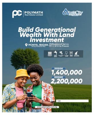 Land By The Express, Aura City, Moniya, Ibadan, Oyo, Residential Land for Sale