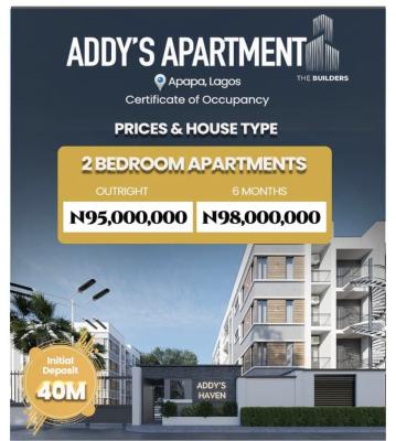 Excellent 2 Bedroom Apartment, Pelewura, Apapa, Lagos, Flat / Apartment for Sale