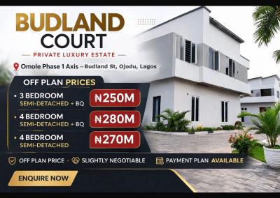 4bdrm Semidetach Duplex in Budland Court, Omole Ext, Ojodu Berger, Budland Court, Budland Street, Omole Phase1 Ext, Ojodu Berger, Ojodu Berger, Ojodu, Lagos, Semi-detached Duplex for Sale