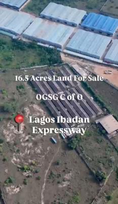 Massive 16.5acres of Land with Warehouses, Along Lagos Ibadan Expressway, Sagamu, Ogun, Commercial Land for Sale