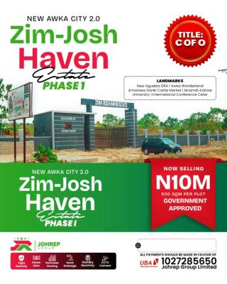 Buy Genuine Land in Awka 2.0 -- Zim-josh Haven Estate (c of O), Ndiukwuenu Awka 2.0, Awka, Anambra, Residential Land for Sale
