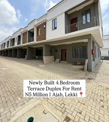 4 Bedroom Terrace Duplex, Ajah, Lekki ( General Paint Axis & Secured Estate, Ajah, Lagos, Terraced Duplex for Rent