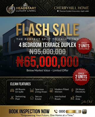 Experience Premium Living in a 4-bedroom Terrace Duplex with Swimming, Thomas Estate Extension Ajah, Ajah, Lagos, Terraced Duplex for Sale