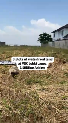 Prime Waterfront Dry Land Measuring Approximately 1,700sqm (3 Plots), Vgc Estate, Vgc, Lekki, Lagos, Mixed-use Land for Sale