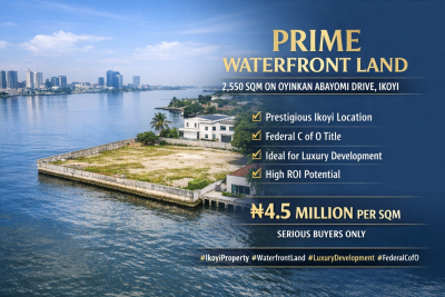 Prime 2,550sqm Waterfront Land, Oyinkan Abayomi Drive, Ikoyi, Lagos, Mixed-use Land for Sale