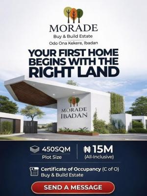 Morade Buy and Build Estate, Beside Lead City University Estate Odo Ona Kekere, Ibadan, Oyo, Residential Land for Sale