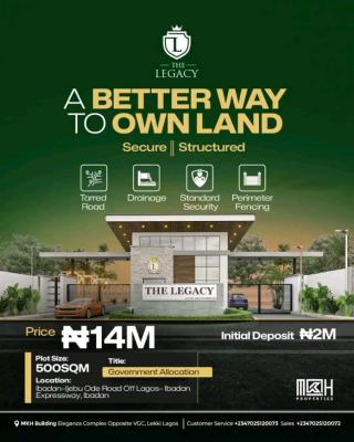 The Legacy, Ibadan Ijebu-ode Road, Ibadan, Oyo, Residential Land for Sale
