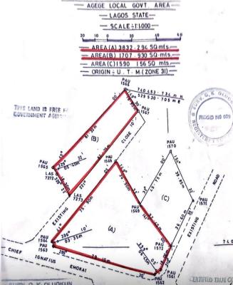 Solid Fenced Land 3832 Sqm, Zawiyat Crescent, Alakuko, Ifako-ijaiye, Lagos, Mixed-use Land for Sale