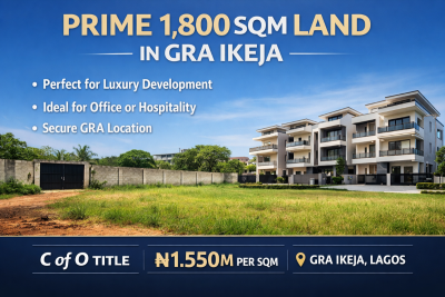 1800sqm Prime Land for Luxury Development, Ikeja Gra, Ikeja, Lagos, Residential Land for Sale