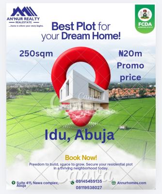 250sqm Residential Plot, Close to Naseni Hq, Opposite Paradise Estate, Idu Industrial, Abuja, Land for Sale