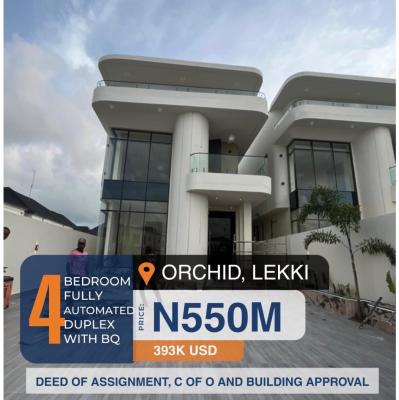 Fully Automated 4 Bedroom Detached Duplex with Bq, Orchid, Lekki, Lagos, Detached Duplex for Sale