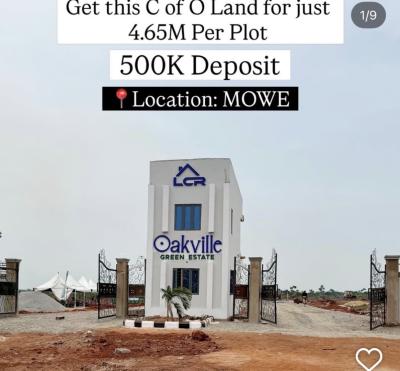 Buy & Build Land in Ogun State with C of O  Start with ₦500k Deposit, Mowe Ofada Ogun, Mowe Ofada, Ogun, Mixed-use Land for Sale