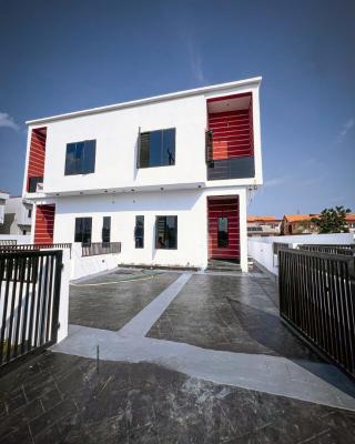 Four Bedroom Semi Detached Duplex with Bq, Golden Park Estate, Sangotedo, Ajah, Lagos, Detached Duplex for Sale