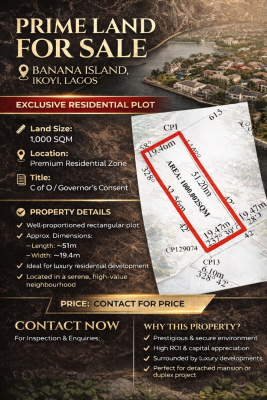 Prime Banana Island Land, Banana Island, Ikoyi, Lagos, Residential Land for Sale