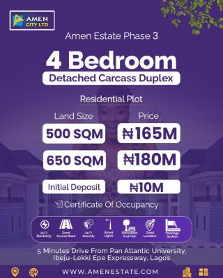 4 Bedroom Detached Carcass Duplex, Amen Estate Phase 3 – Detached Carcass Duplex, Ibeju Lekki, Lagos, Detached Duplex for Sale