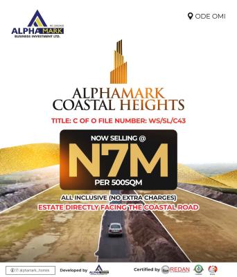 Alphamark Coastal Heights, Ode Omi, Ibeju Lekki, Lagos, Mixed-use Land for Sale