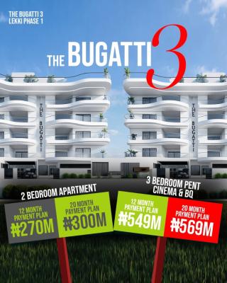 The Bugatti 3 Luxury 3 Bedroom Penthouse with Bq, Cinema, Lekki Foreshore Estate Off Freedom Way Lekki Phase 1, Lekki Phase 1, Lekki, Lagos, House for Sale