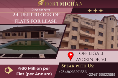 24-unit Block of Flats, Off Ligali Ayorinde, Victoria Island (vi), Lagos, Hotel / Guest House for Rent