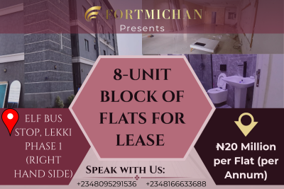 8-unit Block of Flats, Elf Bus Stop, Lekki Right Hand Side, Lekki Phase 1, Lekki, Lagos, Hotel / Guest House for Rent