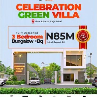 The Celebration Villa - 3 Bedroom Fully Detached Bungalow with Bq, Idera Scheme, Eleko, Eleko, Ibeju Lekki, Lagos, Detached Bungalow for Sale