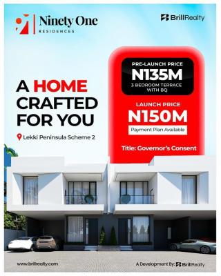 Affordable 3 Bedroom Terrace with Bq Suits for Investment, 📍 *lekki Peninsula Scheme 2*, Ogombo, Ajah, Lagos, Terraced Duplex for Sale