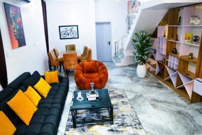 Classic Fully Detached & Fully Furnished 3 Bedroom Duplex*, Lekki Conservation,chevron, Lekki, Lagos, Detached Duplex for Rent