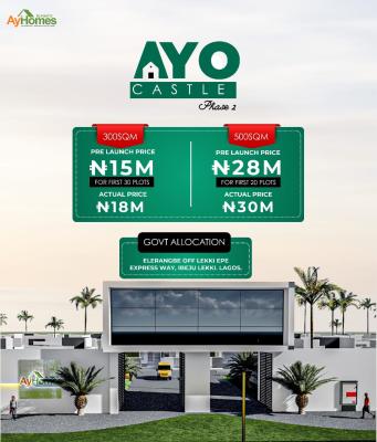 Ayo Castle Phase 2, Elerangbe, Off Lekki-epe Expressway, Ibeju Lekki, Lagos, Residential Land for Sale