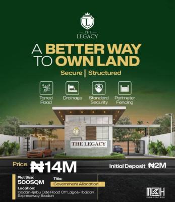 Land Banking Opportunity in a Future Mega City, The Legacy, Ibadan-ijebu Ode Road, Ijebu Ode, Ogun, Residential Land for Sale