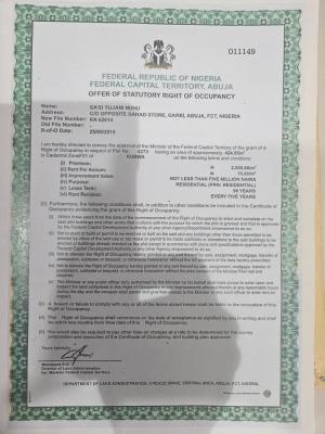 424.95m² Resident Plot at F01 Kubwa, Abuja   Title - R of O, Military Pension Board, Fo1 Layout, Kubwa, Abuja, Residential Land for Sale