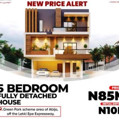 Luxury 5 Bedroom Fully Detached Houses in a Serene Smart Estate (two V, Sunday Ejiofor Street, Opp. Corona School / The Signature Smart Homes, Abijo, Lekki, Lagos, Detached Duplex for Sale