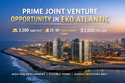 Prime 3,500sqm J-v for Luxury High-rise Development, Eko Atlantic City, Lagos, Mixed-use Land Joint Venture