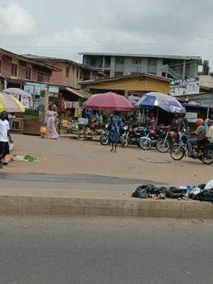 Commercial 687sqm of Land with Shops and Demolisheable Bungalow, Iyana Church Garage, Alakia, Ibadan, Oyo, Detached Bungalow for Sale