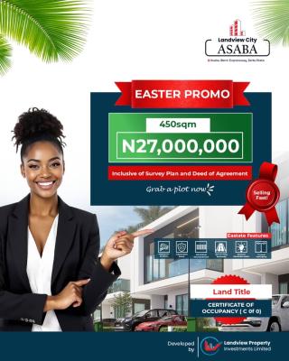 C of O Land, Landview City, Asaba Issele-uku, Asaba, Delta, Residential Land for Sale