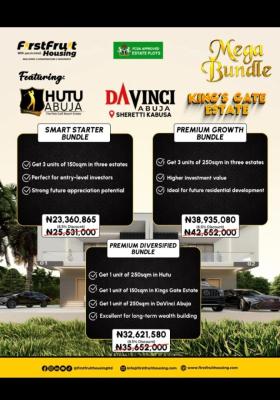 250sqm Land Bundle, Kings Gate Estate, Davinci Estate, Hutu Abuja Polo Golf Estate, Kubwa, Abuja, Land for Sale