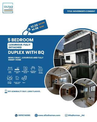 5 Bedroom Apartments (brand New), Off Admiralty Way, Lekki, Lagos, Detached Duplex for Sale
